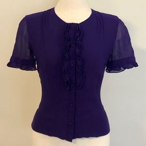 Royal Purple 'Bryan | Bryan Bradley' Silk Blouse